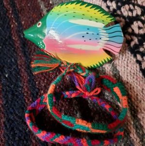 Handpainted Fish Scarf Buckle Bundle